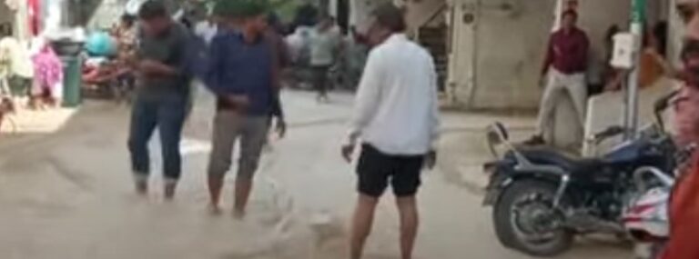 Construction works blamed for mysterious mudflow in the middle of Surat, India