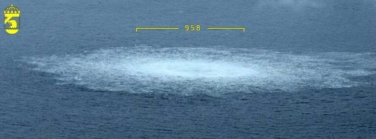 Gas emissions in the Baltic Sea from Nord Stream f