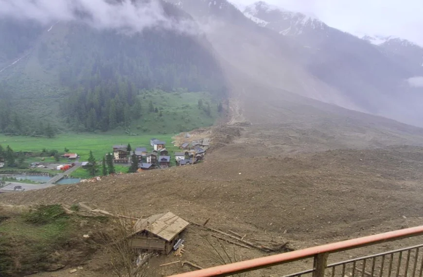 Blatten village buried in Debris after Birch Glaciers Collapse on May 28, 2025. Credit: Xavier Roseren
