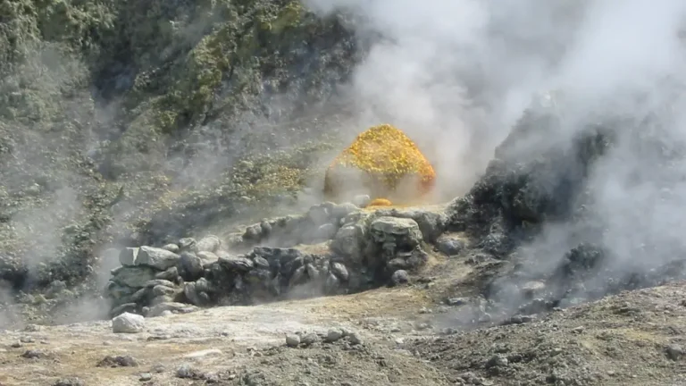 campi flegrei - sulphur and fumaroles at the Solfatara crater 2003 by Donar Reiskoffer