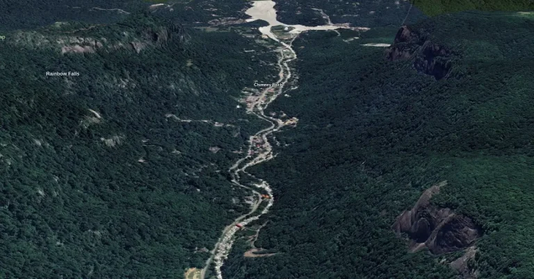 chimney rock aerial view
