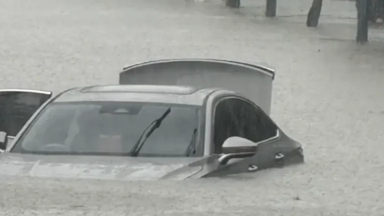 Car submerged in Wuhu, China due to rainstorm on June 7, 2025. Credit: Weather Monitor