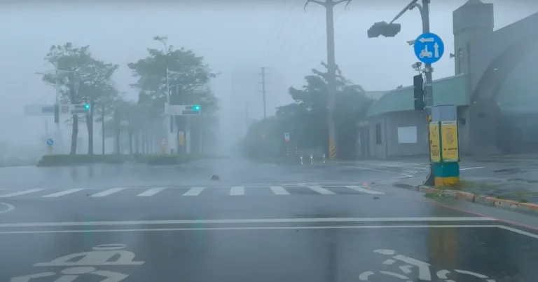Conditions within the eye of Typhoon "Krathon"