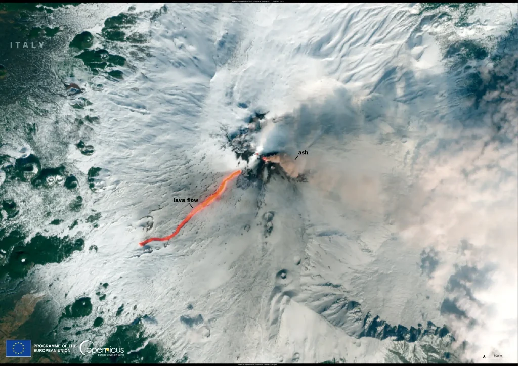 copernicus eu sentinel-2 mount etna satellite image