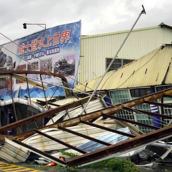 Damage caused by Tropical Storm Danas landfall in Taiwan on July 6, 2025