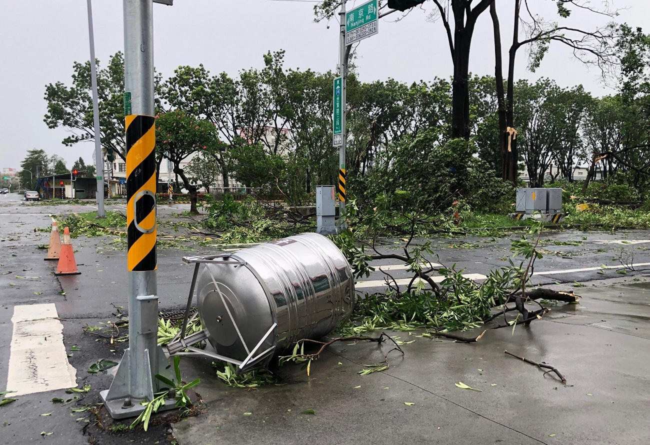 Damage caused by Typhoon Danas landfall in Taiwan on July 6, 2025. Credit: CNA Taiwan