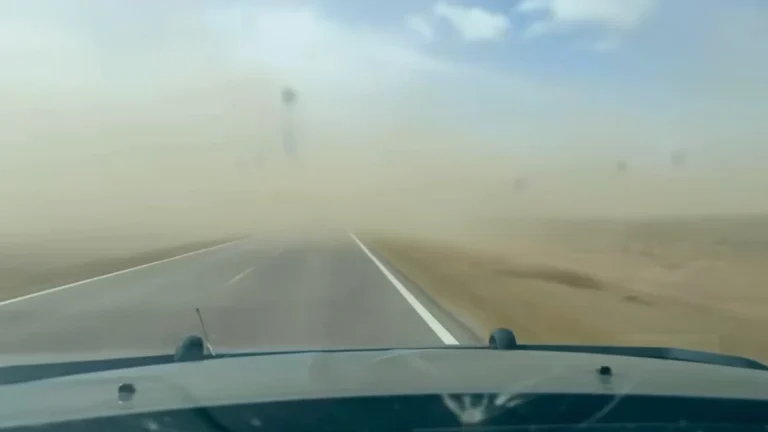 Dust storm in Kansas on March 14, 2025
