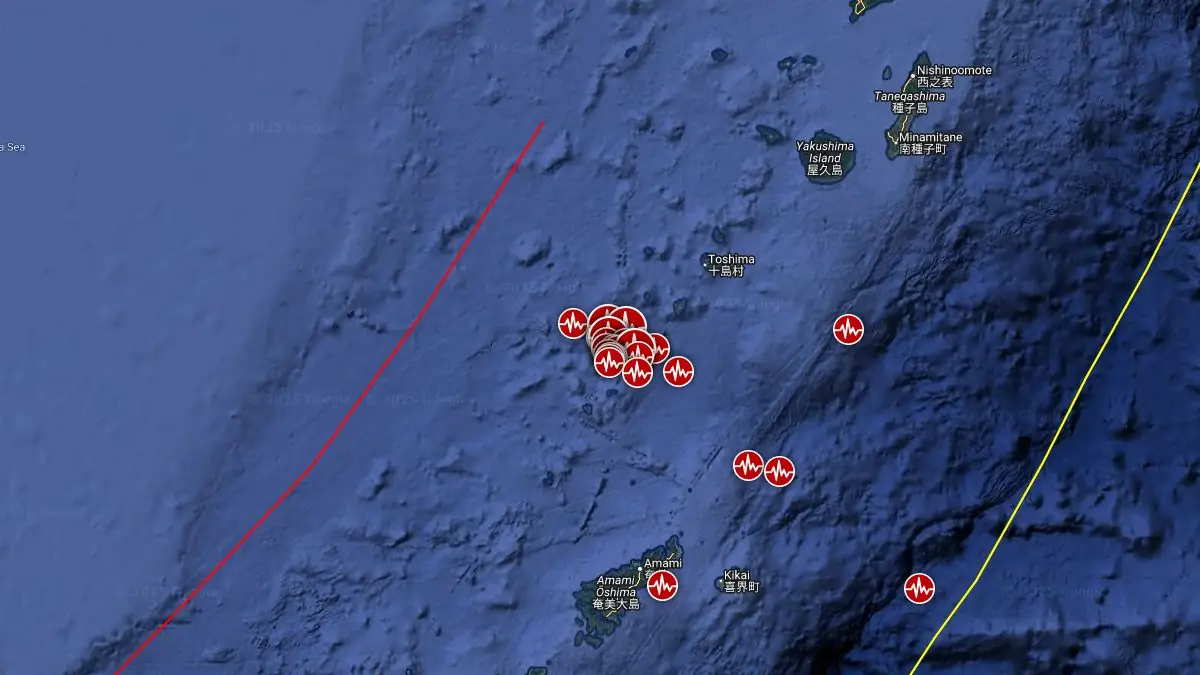 earthquake swarm japan june 2025
