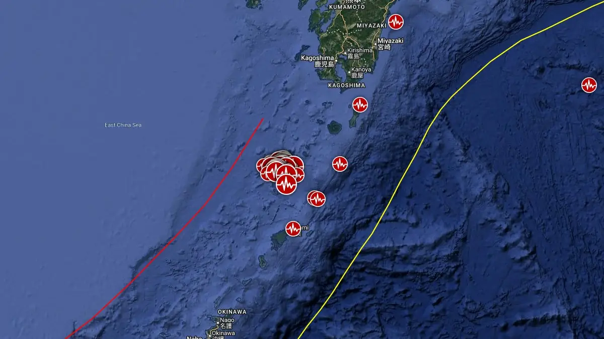 earthquake swarm japan june-july 2025 f