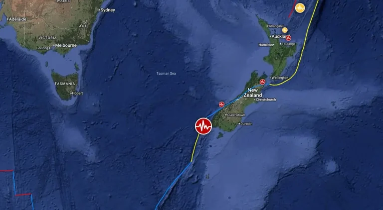 epicenter location m6.3 earthquake south island new zealand july 7 2025