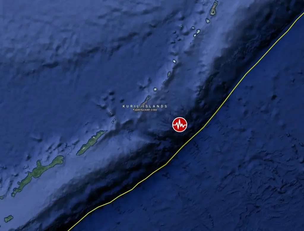 epicenter of m6.1 earthquake kuril island june 13 2025 bg