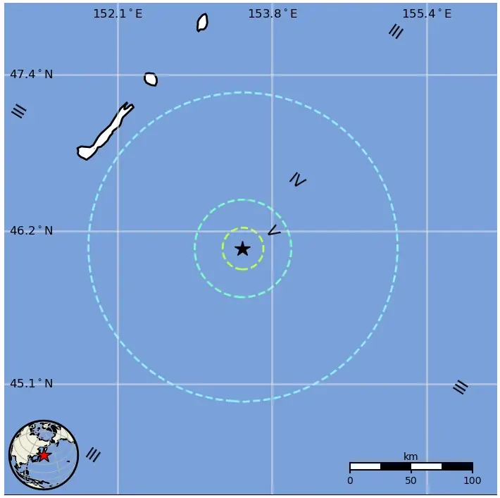 epicenter of m6.1 earthquake kuril island june 13 2025 usgs epe