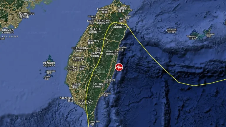 epicenter of m6.4 earthquake in taiwan on june 11 2025 location map f