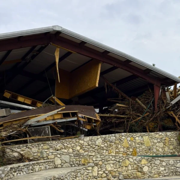 Flood damage at La Junta Camp, downriver from Camp Mystic. Credit: David Real