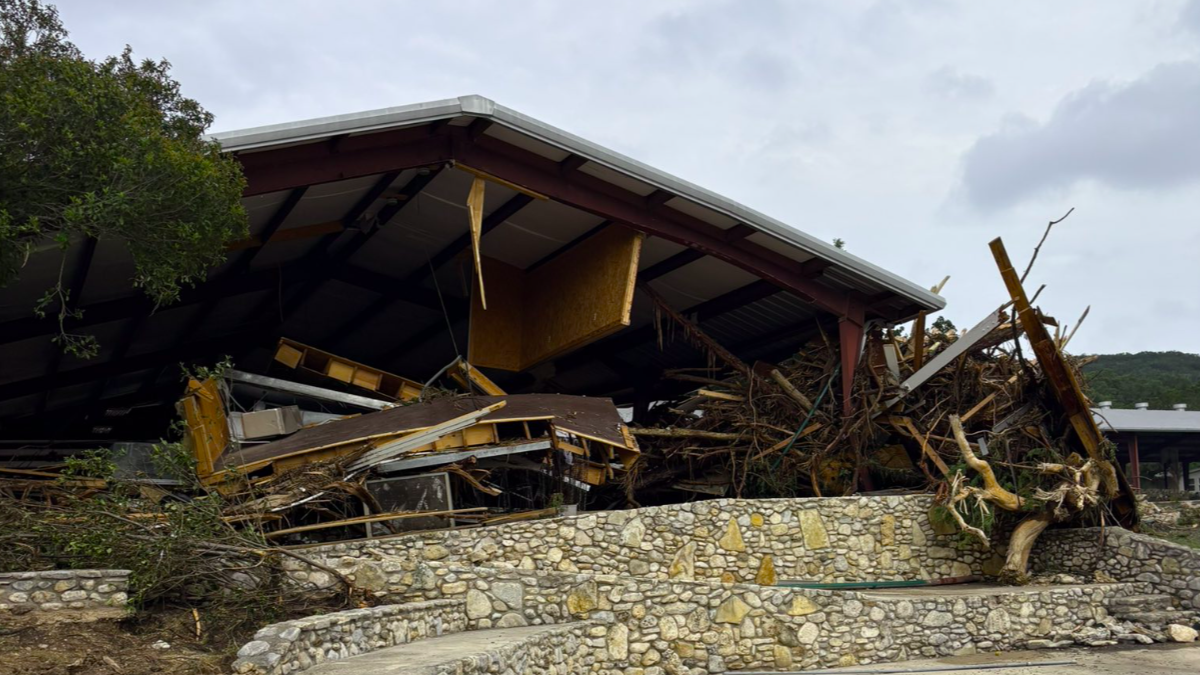 Flood damage at La Junta Camp, downriver from Camp Mystic. Credit: David Real