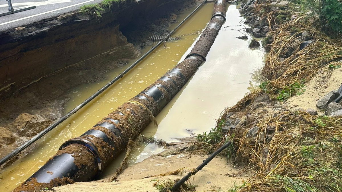 Flood damage in the Town of Southern Pines, North Carolina on July 6, 2025. Credit: Town of Southern Pines