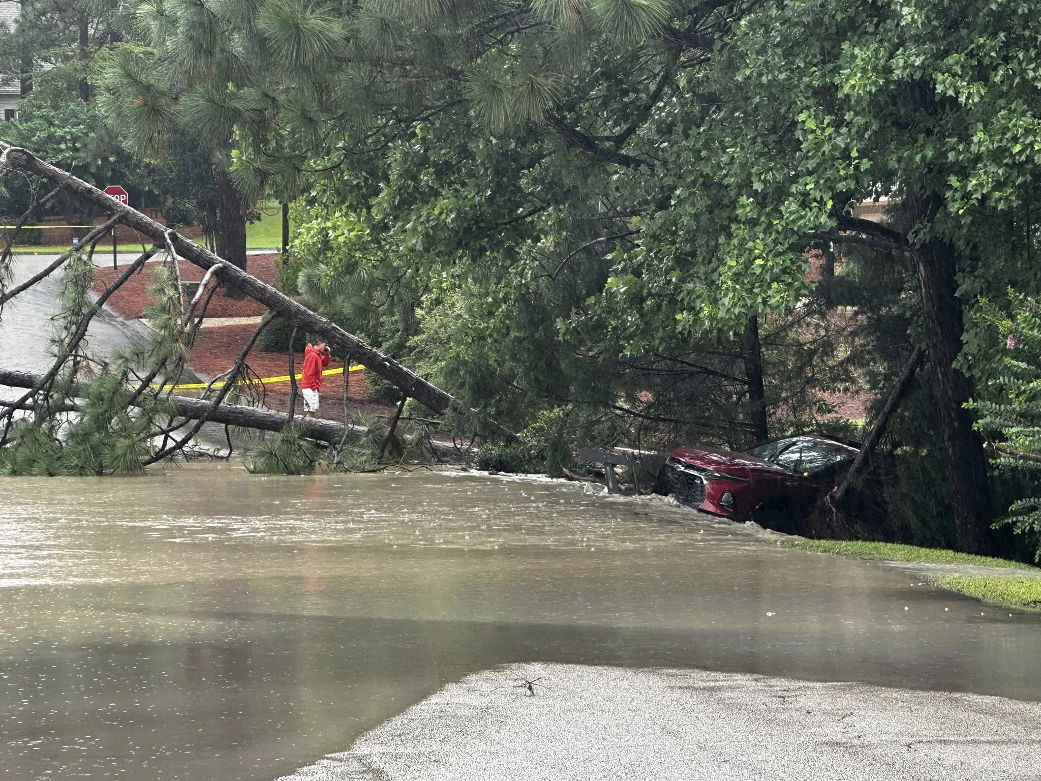 Flood damage in the Town of Southern Pines, North Carolina on July 6, 2025. Credit: Town of Southern Pines