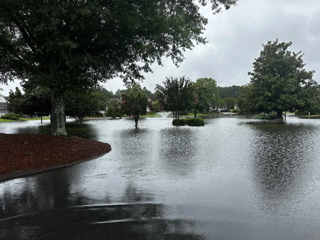 Flood damage in the Town of Southern Pines, North Carolina on July 6, 2025. Credit: Town of Southern Pines