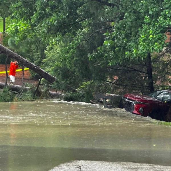 Floods in North Carolina triggered by remnants of Tropical Storm Chantal. Credit: Town of Southern Pines