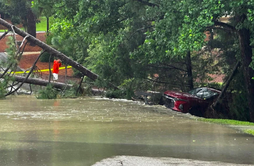 Floods in North Carolina triggered by remnants of Tropical Storm Chantal. Credit: Town of Southern Pines