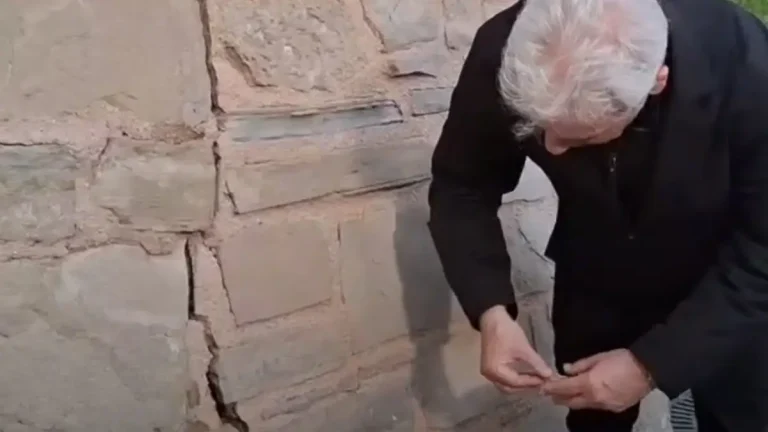 Ground fissures damage homes and roads in Voutes, Crete