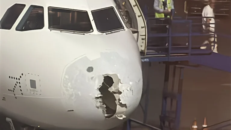 Indigo flight damaged by hailstorm on May 21, 2025