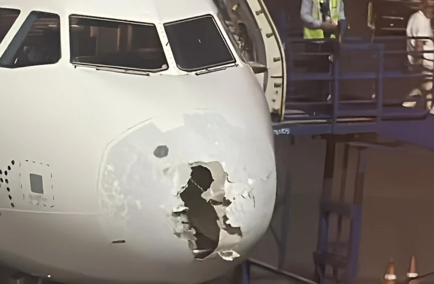 Indigo flight damaged by hailstorm on May 21, 2025