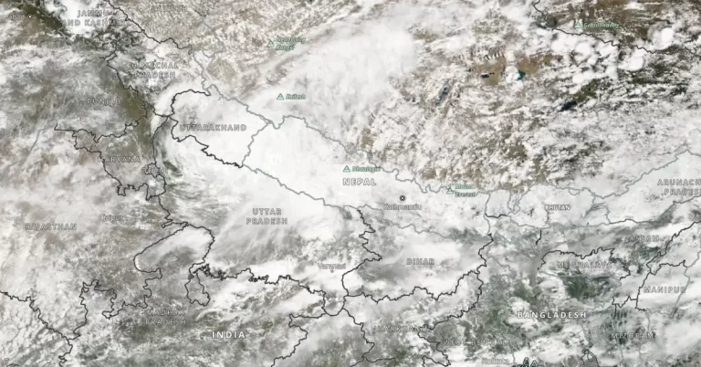 july 7 2024 satellite image of nepal noaa-21 viirs
