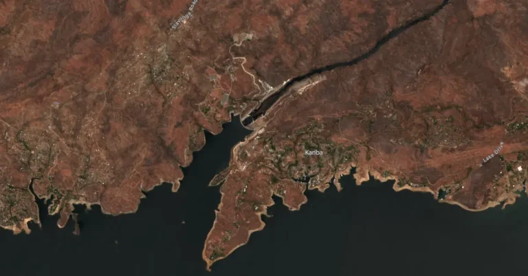kariba dam zambia satellite image october 10 2024 f