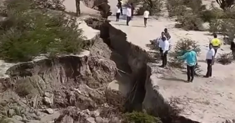 large crack tula tamaulipas mexico june 2024