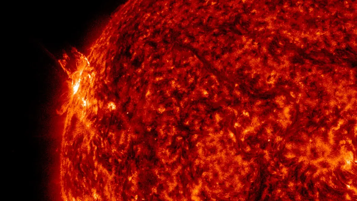 m2.4 solar flare july 8 2025 sdo aia 304 f