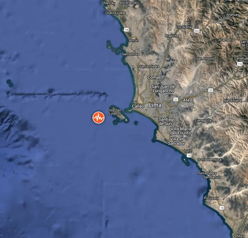 m6.1 (5.6) earthquake lima peru june 15 2025 epicenter location bg