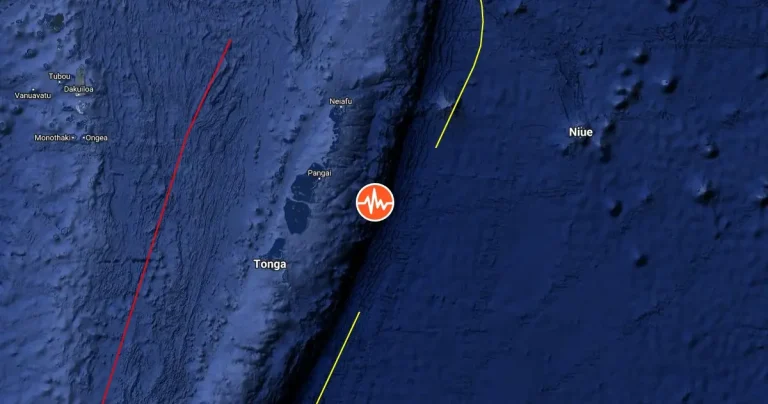 m7.1 earthquake tonga march 30 2025 location map