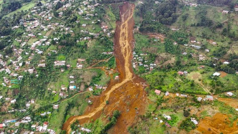 Massive landslide near Granizal village in Medellín, Columbia on June 24, 2025. Credit: Alcaldía de Bello