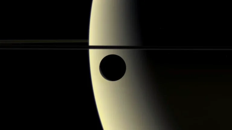 Saturn's second largest moon Rhea in Transit
