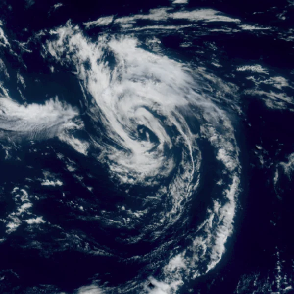 Satellite image of Tropical Storm Andrea. Credit: GOES-East RAMMB/CIRA, The Watchers. Acquired at 15:00 UTC on June 24, 2025