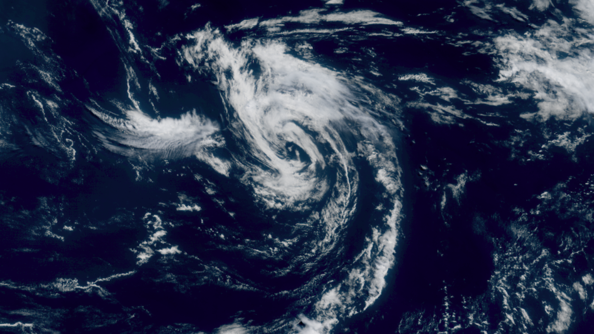 Satellite image of Tropical Storm Andrea. Credit: GOES-East RAMMB/CIRA, The Watchers. Acquired at 15:00 UTC on June 24, 2025