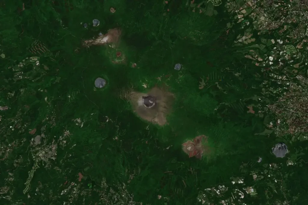 shinmoedake kirishimayama volcano japan satellite image acquired on june 4 2025