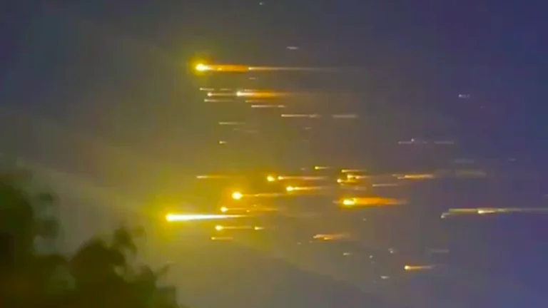 Starship Test flight 8 debris flying through the skies on Thursday, March 6, 2025