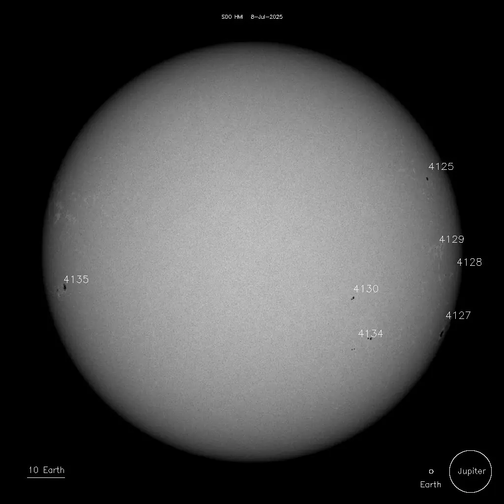 sunspots on july 8 2025