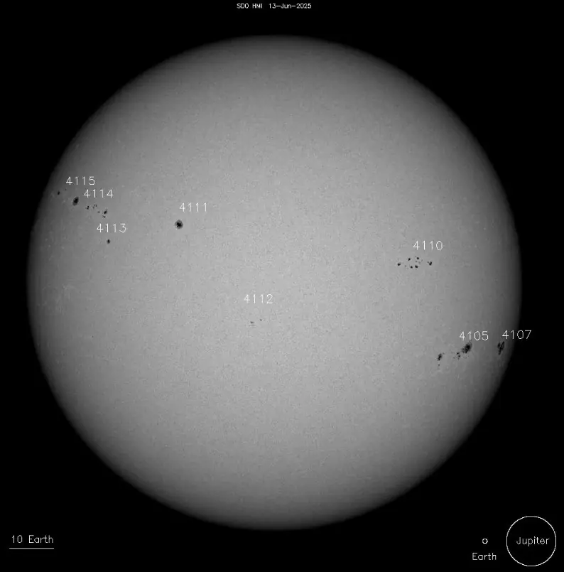 sunspots on june 13 2025