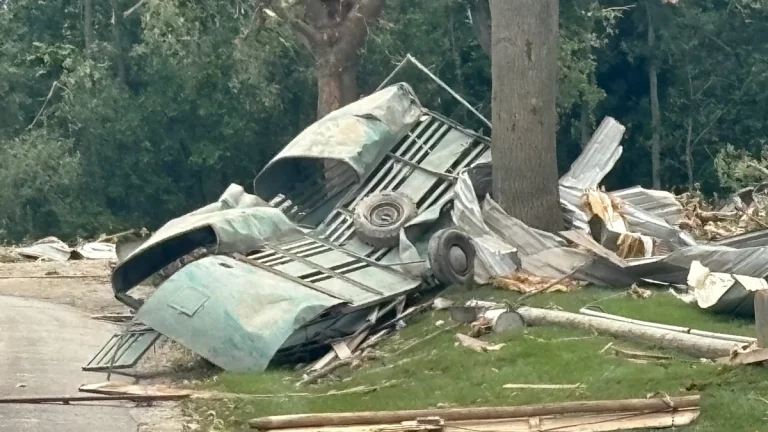Tornado Damage North of Jacksonville on June 18, 2025. Credit: Ed Glossop