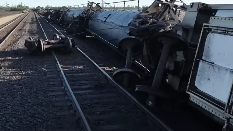 Train derailed near Enderlin on June 20, 2025.