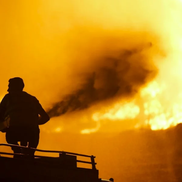 A firefighter battling a wildfire in Turkey on July 4, 2025. Credit: Orman Genel Müdürlüğü