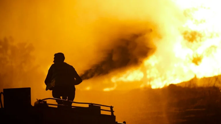 A firefighter battling a wildfire in Turkey on July 4, 2025. Credit: Orman Genel Müdürlüğü